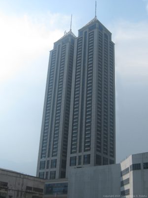 BSA Twin Tower as seen from San Miguel Avenue cor. Julia Vargas Ave.
