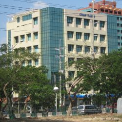 Citibank Frabelle as seen from corner of Industry St. and Finance St. near Common Goal Tower.