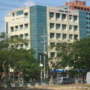 Citibank Frabelle as seen from corner of Industry St. and Finance St. near Common Goal Tower.