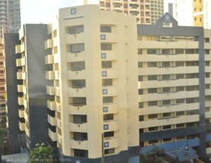 Colonnade Residence as seen from the 7th floor of Corinthian Plaza, which also lies along Legaspi St.
