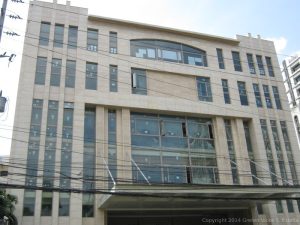 Photo of IBPS Mabuhay Temple taken while standing on the sidewalk at the corner of Pablo Ocampo St. and M. Adriatico.