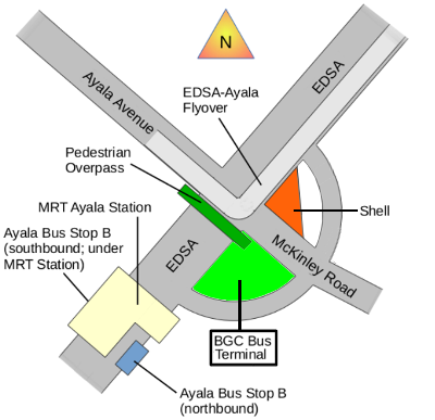 EDSA-Ayala bus terminal location